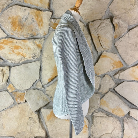 Ralph Lauren Black Label Cocoon Cardigan Sweater Silver Metallic | S - Picture 2 of 4